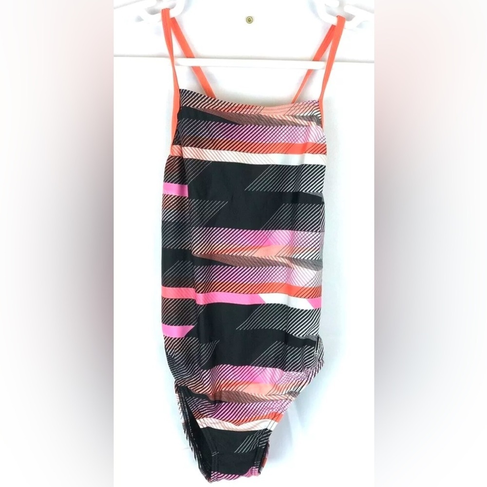 Speedo Women’s Crossback Multicolor One Piece Swimsuit Size 8